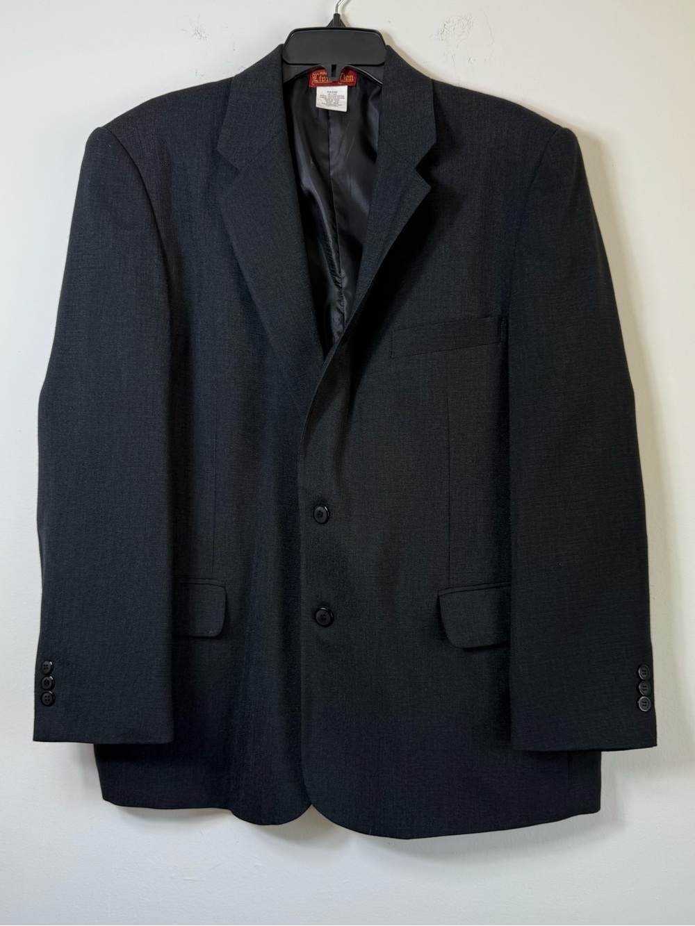 Haband Lion’s Den Black Blazer Sport Coat Suit Jacket 42S Vintage Classic